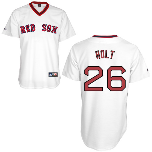 Brock Holt #26 Youth Baseball Jersey-Boston Red Sox Authentic Home Alumni Association MLB Jersey